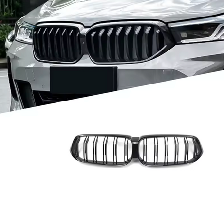 Grill compatibel met BMW 6 Serie G32 LCI Facelift (2020-2024) Glans Zwart - afbeelding 1