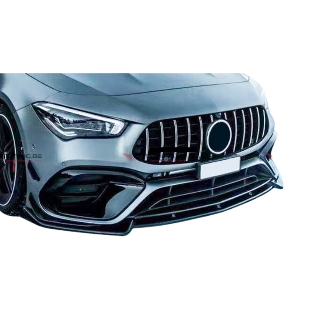 Mercedes CLA Klasse C118 (2018+) AMG Style Front Lip Glans Zwart