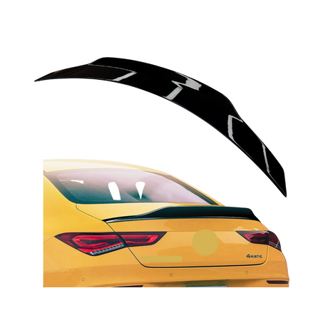 Spoiler compatibel met Mercedes CLA Class C118 (2018+) Glans Zwart, uitvoering B - afbeelding 1