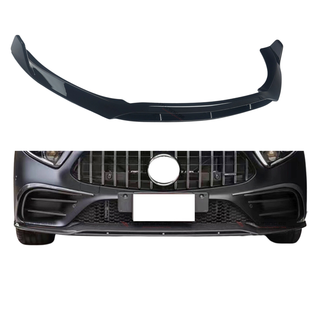 Front Lip compatibel met Mercedes CLS Klasse C257 (2018-2021) Glans Zwart – afbeelding 2