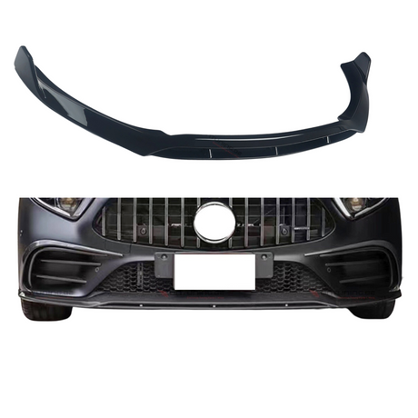 Front Lip compatibel met Mercedes CLS Klasse C257 (2018-2021) Glans Zwart – afbeelding 2