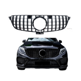Grill compatibel met Mercedes GLE W292 (W166 Coupé) (2015-2019) Glans Zwart – afbeelding 1