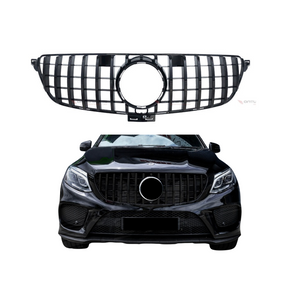 Grill compatibel met Mercedes GLE W292 (W166 Coupé) (2015-2019) Glans Zwart – afbeelding 1