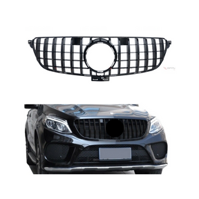 Grill compatibel met Mercedes GLE W166 (2015-2019) Glans Zwart – afbeelding 1