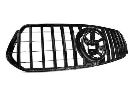 Grill compatibel met Mercedes GLE W167 SUV, C167 Coupe (2018-2023) Glans Zwart – afbeelding 2
