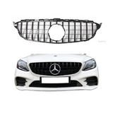 Grill compatibel met Mercedes C Klasse W205, C205, S205 (2014-2018) Glans Zwart – afbeelding 1