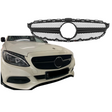 Grill compatibel met Mercedes C Klasse W205 (2014-2018) Glans Zwart – afbeelding 1