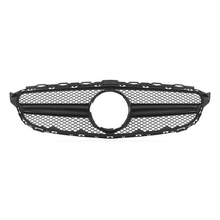 Grill compatibel met Mercedes C Klasse W205 (2014-2018) Glans Zwart – afbeelding 3