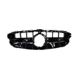 Grill compatibel met Mercedes C Klasse W205 Facelift (2018-2021) Glans Zwart, uitvoering B - afbeelding 2
