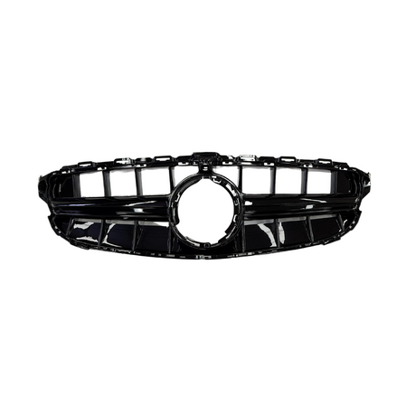 Grill compatibel met Mercedes C Klasse W205 Facelift (2018-2021) Glans Zwart, uitvoering B - afbeelding 2