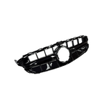 Grill compatibel met Mercedes C Klasse W205 Facelift (2018-2021) Glans Zwart, uitvoering B - afbeelding 3
