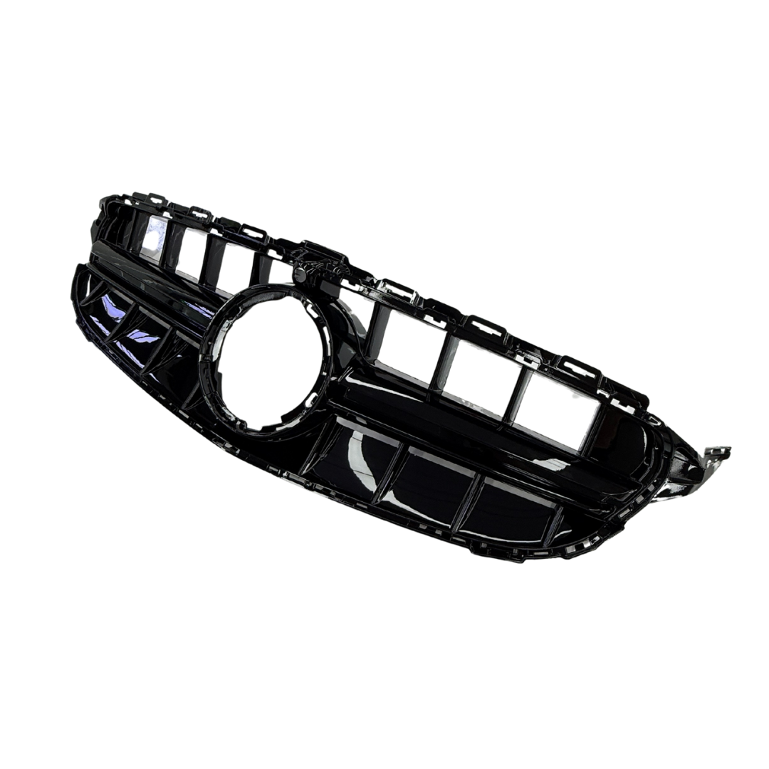 Grill compatibel met Mercedes C Klasse W205 Facelift (2018-2021) Glans Zwart, uitvoering B - afbeelding 4