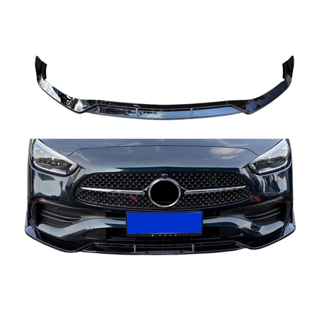 Front Lip compatibel met Mercedes C Klasse W206 (2021+) Glans Zwart – afbeelding 1