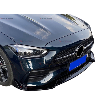 Front Lip compatibel met Mercedes C Klasse W206 (2021+) Glans Zwart – afbeelding 2