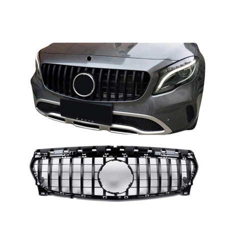 Grill compatibel met Mercedes GLA X156 (2013-2016) Glans Zwart – afbeelding 1