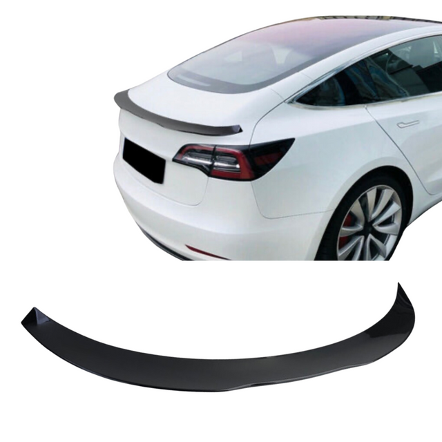 Spoiler compatibel met Tesla Model 3 (2017-2023) Glans Zwart – afbeelding 1